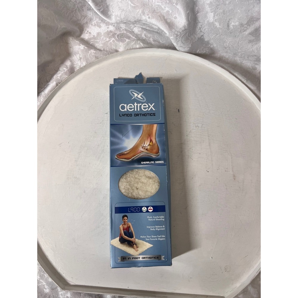 Aetrex Lynco L900 Shearling Series Orthotics Womens 10 Foot Insoles Ivory NIB